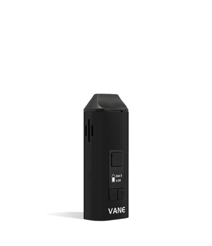 Black side view Yocan Vane Dry Herb Vaporizer on white studio background